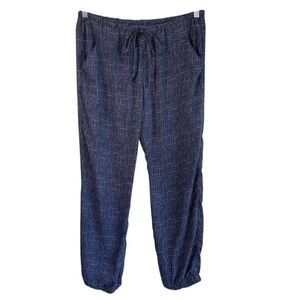 CAbi Texture Slouch Jogging Pant Size M White Polka Dots Womens Beach Coverup
